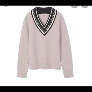 Tory Burch Petale Embellished Sweater